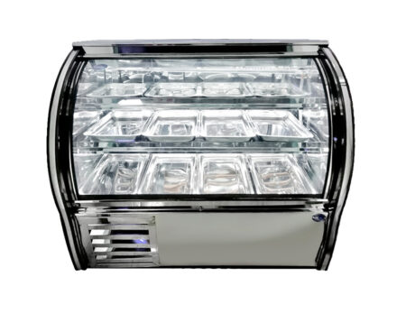 Vitrina vidrio curvo platinium 5