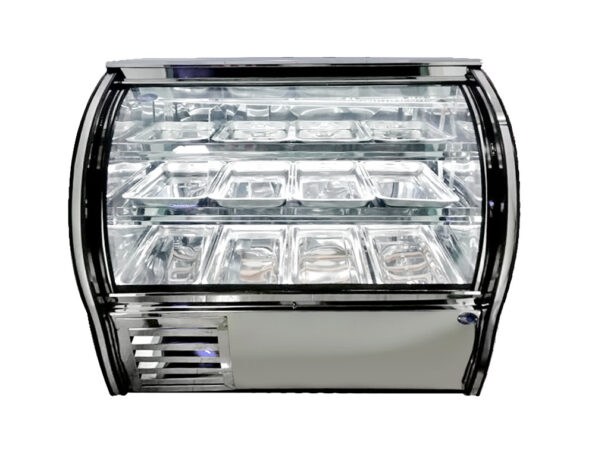 Vitrina vidrio curvo platinium 5