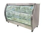 Vitrina vidrio curvo platinium