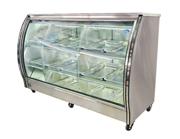 Vitrina vidrio curvo platinium