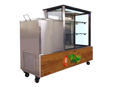 Vitrina para exhibir productos lácteos y refrescos